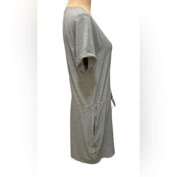 Kyodan Outdoor Eden T-Shirt Dress Gray Medium Drawstring At Waist Cuffed Sleeves - Picture 7 of 12